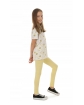 Legginsy dla dziewczynek, wygodne spodnie, żółte getry -2