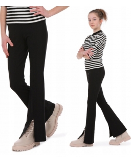 Spodnie z rozciętymi nogawkami 116-170 KRP451 Czarne