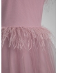 Balowa sukienka z falbanami 134-164 3W-01B beżowy