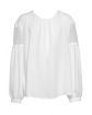 Biała bluzeczka z falbankami i rękawem 128-164 3S-107 
