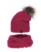 Zimowy komplet czapka plus szalik AGB/6045 niebieski
