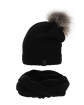 Zimowy komplet czapka plus szalik AGB/6045 krem