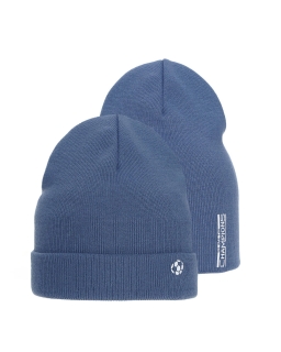 Jesienna ciepła czapka z dwustronną wiwijką AGB/5919 niebieski