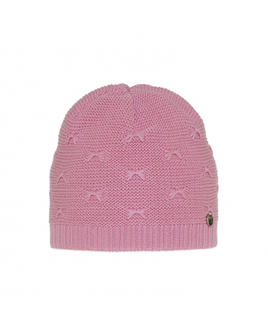 Jesienna ażurowa czapka dla dziewczynki AGB/6251 wrzos