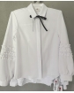 Elegancka bluzeczka 122-158 Klarysa biel - OSTATNIE