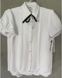 Biała bluzka Kamila ROZM. 128 i 146 - OSTATNI