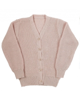 Sweterek dziewczęcy z guzikami 122 - 152 905 malina