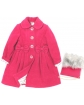 Ciepły płaszczyk dla dziewczynki 86-134 Kelly różowy +torebeczka