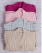 Sweterek dziewczęcy na guziki 92-116 392 Malina