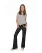 Spodnie jeansowe, DZWONY 116-164 KRP434 CZARNY