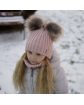 Czapki zimowe dla dzieci pepco, czapki na polarze z szalikiem dziewczynka 2