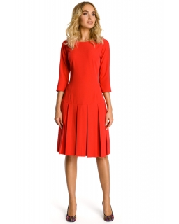 Klasyczna sukienka damska B336 czerwona