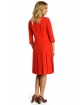 Klasyczna sukienka damska B336 czerwona -1