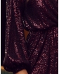 Sukienka cekinowa młodzieżowa rozmiar S, bordowa z cekinów, na dysko -2