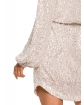 Ekskluzywna sukienka cekinowa mini B652 szampańska -2