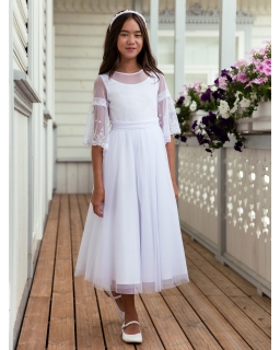 Ekskluzywna suknia dla druhny 134 - 164 Ecru 407WB