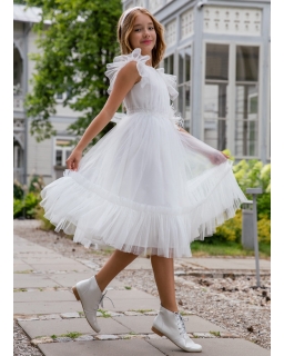Biała sukienka dla dziewczynki, na komunię, na wesele, rozmiar 152