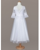 Sukienka balowa dla dziewczynki 140 - 164 Biała 412WA