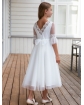 Sukienka balowa dla dziewczynki 140 - 164 Ecru 412WB