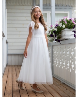 Suknia na wesele dla dziewczynki 134 - 158 Ecru 408WB