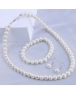 Komplet z pereł dla dziewczynek BZ201 kolor perłowy