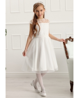 Okazjonalna sukienka dla dziewczynki 128-158 Rebecca ecru