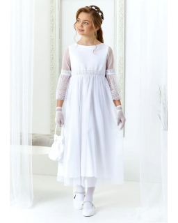 Sukienka komunijna dla dziewczynki 134 - 158 Defne biała
