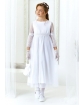 Sukienka komunijna dla dziewczynki 134 - 158 Defne biała