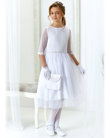 Sukienka komunijna dla dziewczynki 140 - 164 Melek biała