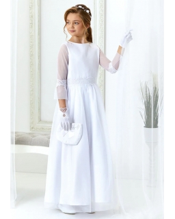 Długa suknia komunijna 128 - 158 Ayse biała