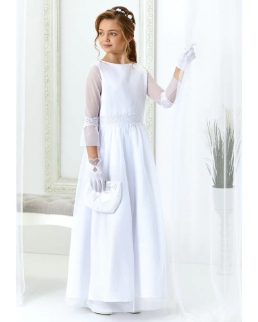 Długa suknia komunijna 128 - 158 Ayse biała