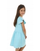 Bawełniana sukienka, modne rękawy 116-158 KRP501 jasny niebieski