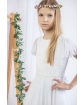 Sukienka komunijna dla dziewczynki 134-164 W-410 biała