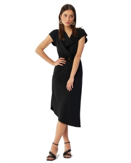Sukienka damska, asymetryczna ST362 czarna