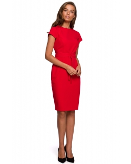 Uniwersalna sukienka ołówkowa ST239 czerwona