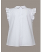 Śliczna bluzeczka z falbankami 134 - 164 biała 4S-102