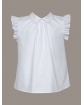 Śliczna bluzeczka z falbankami 134 - 164 biała 4S-102