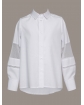 Koszula z fantazyjnymi rękawami 140 - 170 biała 4S-107