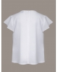 Śliczna bluzeczka ze zdobieniem 122 - 158 biała 4S-108