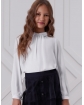 Elegancka bluzka dla dziewczynki 128 - 158 biała 4S-110