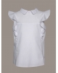 Śliczna bluzeczka z koronką 134 - 164 biała 4S-111
