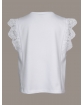 Piękna bluzeczka z koronką 128 - 170 biała 4S-112