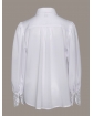 Bluzka z gipiurowymi mankietami 134 - 164 biała 4S-115