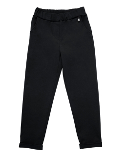 Spodnie dzianinowe z perełką 128 - 164 czarne 3S-405A