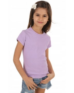 Bluzka basic dla dziewczynki 116 - 164 KRP503 liliowa