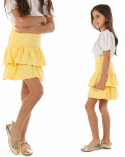 Bawełniana spódniczka dla dziewczynki 128-158 KRP337 żółta
