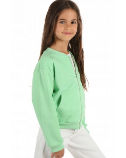 Bluza bejsbolówka dla dziewczynki zielona KRP507