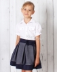 Bluzka koszulowa dla dziewczynki 122 - 158 biała